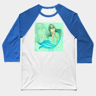 Pretty Mermaid Art Baseball T-Shirt